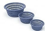 All Time Easy Round Basket Set of 3 For Kitchen, Multipurpose Vegetables, Toys, Office, Stationery