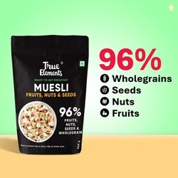 True Elements Fruit and Nut Muesli, Zero Added Sugar, Ready to Ea...mo