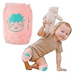BabyMoon Designer Baby Kneepads for Protection Knee Pads for Crawling, Anti-Slip Safety Protector | Kid Pink