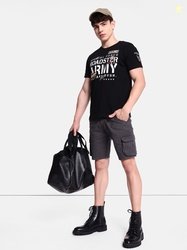 Roadster The Lifestyle Co. Men Solid Above Knee Length Denim Cargo Sho