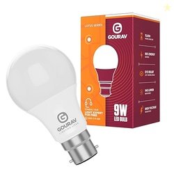GOURAV 9W LED Bulb Cool White B22 Base Pack of 1| Extra Bright | Glare