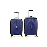 Aristocrat Vortex Plus | Set of 2 Trolley Bag, 55+65 Cm, Small+Medium Hardside Luggage | 8 Wheels, Combination Lock | Polycarbonate | 3 Year International Warranty | Midnight Blue