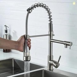 Aquieen Spring Style Table Mounted Kitchen Sink Mixer with Connecting