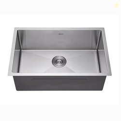 Aquieen Single Bowl Granite, Quartz Kitchen Sink (28.5 x 19 x 8, Black