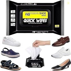 WOZKEM Shoe Cleaning Wipes (80 Wipes) Instant Sneaker Cleaner Wipes fo