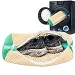 Reusable Shoe Laundry Bag for Washing Machine & Dryer | Plush Zippered Washing Pouch for Sneakers, Baby Items & Delicates (Beige) Pack of -1