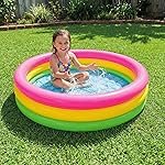 Btag Premium Inflatable Family Swimming Pool for Kids & Adults | Extra-Large 24×6 inch 2 Feet 3-Layer Striped Bath Tub Without Pump for Home & Outdoor Use