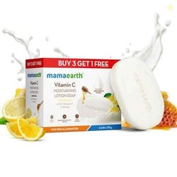 Mamaearth Vitamin C Moisturizing Lotion Soap (3 + 1 Free) (125 gm x 4)