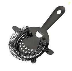 Dynore Stainless Steel Black Cocktail Strainer for Bartending/Bar Stra