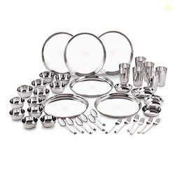 Neelam Stainless Steel 24 Gauge Premium 42 Pieces Dinner Set, Ideal Gi