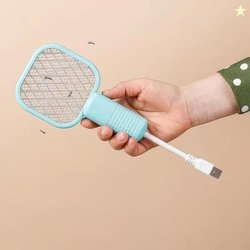 Mini Mosquito Kill Bat & Lamp 2-in-1 USB Rechargeable Electric Fly Swa