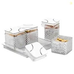 PEARLPET Fiesta Air-Tight Dry Fruit Container Tray Set With Lid & Serv