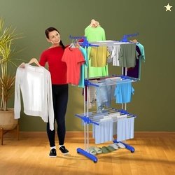 Amazon Brand - Umi Maxdry Cloth Drying Stand | 3-Tier Double-Sided Fol