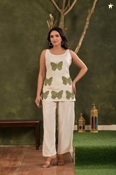 ramnaresh enterprises Women Viscose Rayon Crop Top Palazzo Set