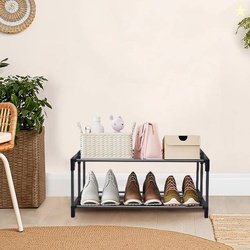 GlowSilk Metal Body Shoe/Book/Kitchen Rack Metal Shoe S...