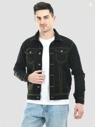 MONTREZ Men Washed Denim Jacket