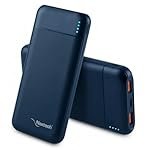 Nextech Slender PDQC 10000 mAh 22.5W Fast Charging Power Bank with Detachable Type C Cable, Ultra Slim Power Bank with Mach USB-A Output, Type C PD Output, Type C Input, Wake Up Button(Blue)