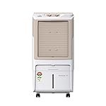 Kenstar Dominar HC 70 Desert Air Cooler|70L Tank|5-Star BEE Rated|5-Year Warranty on Pump & Motor|50 ft Air Throw|Honeycomb Cooling Pads|Ice Chamber|Water Level Indicator I 16-Inch Fan I White & beige