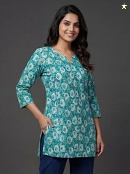 Tibra Attire Women Floral Print Cotton Blend A-line Kurta