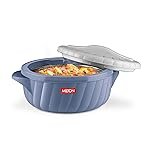 Milton Flora 1000 Insulated Inner Steel Casserole for Roti, 630 ml, Hot Box for Kitchen, Hot Pot with Lid, Chapati Box, Roti Casserole, Serving Boxes, Hotcase, Food Warmer, Stone Blue