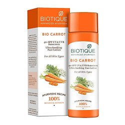 Biotique Bio Carrot Face And Body Sun Lotion All Skin Type SPF 40 Uva/