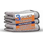 RAYMOX Non-Scratch Dish Wash Cloth (Pack of 3), Steel Wire Dish Cloth, Wire Dishwashing Rags for Wet and Dry Stainless Steel Scrubber Non-Scratch Wire Dishcloth for Washing Dishes Sinks Counters (3)