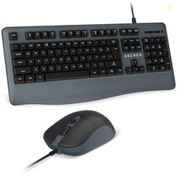 Archer Tech Lab ACE-K200 Wired Keyboard and Mouse Combo 104 Keys, 1200