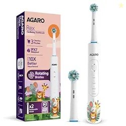 AGARO Rex Oscillating Kids Electric Toothbrush, 3 Cleaning Modes, Osci
