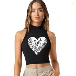 Women's Solid Ribbed Crop Tank Top - Stylish Western Sleeveless Top fo