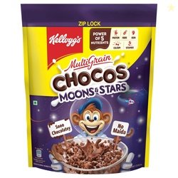 Kellogg's Chocos Moons & Stars, With Whole Grain, Source Of Fibre, Hig