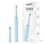 beatXP Vista Sonic Electric Toothbrush for Adults with 2 Brush Heads & 5 Cleaning Modes | Rechargeable Electric Toothbrush | 30000 strokes/min with Long Battery Life (Blue)
