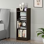 Lukzer 3 Layer Engineered Wood Multipurpose Rack Bookshelf Storage Organizer Stand (MR-010/Wenge/80x33x22cm) – Modern Wenge Bookshelf Storage for Home Organization