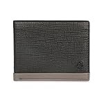 United Colors of Benetton Men RFID Protected Barbon Slimfold Wallet – Black, No. of Card Slot: 8 | Saffiano Textured Slimfold Wallet with Side Closure | Leather