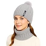 Boldfit Woolen Winter Cap for Women with Neck Warmer Soft Woolen Cap for Girls in Winter for Thermal Wear Stylish Warm Wear for Girls Woolen Garam Topaa Cap Branded Bennies Grey