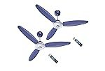 ACTIVA Gracia 1200MM Ceiling Fan | 3 Wider Blades | BLDC 28W Motor With LED Light | Energy Saving BEE 5 Star Rated Fan | Reversible Mode & Timer | 5 Y Warranty Pack of 2 – Sparkle Blue