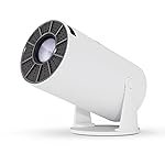 Geonix Vista V2 Smart Projector | 1080 HD Resolution, Rotatable Design, 150 ANSI, Screen Mirroring, 3 Watts Speaker | Home & Office Use (White)