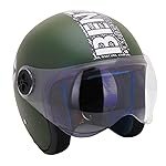 Sage Square Two Wheeler ISI Marked Guardian Cruiser Open face Helmet for Unisex Adult (Large – L, Green Matte)