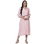 Rangriti Pink Liva A Line Dress for Women