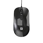 Portronics Toad 26 Wired Optical Mouse with 1500 DPI, Optical Orientation, Click Wheel, 1.35M Cable Length(Black)