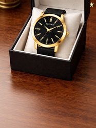 Killer Men Brass Patterned Dial & Straps Analogue Watch KLR-GR008-BLK-