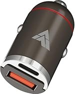 DR VAKUÂ® ESSENVOLT 65W Car Charger Fast Charging Dual Port Type C PD PPS 65W + 18W QC 3.0 USB Car Mobile Laptop Adapter for iPhone 17/16/15/14 etc., Samsung All Series, Tablets, & Android Smartphones