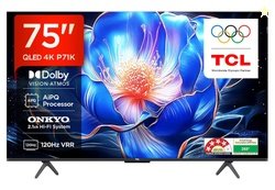 TCL 189 cm (75 inches) 4K Ultra HD Smart QLED Google TV 75P71K