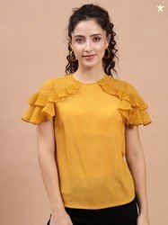 Beatnik Flutter Sleeve Top