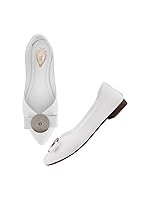 Shoetopia Oversized Bow Detailed White Bellies for Girls-EU36