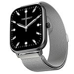 Fire-Boltt Ninja Call Pro Max Ultra Bluetooth Calling Smart Watch, 2.01″ HD Display, 120+ Sports Modes, Health Suite, AI Voice Assistance, SpO2 Smartwatch for Men & Women – Silver Link