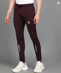 Adrenex Men Solid Maroon Track Pants