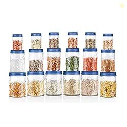 MILTON Vitro PET Canister Set of 18 (6x230ml, 6x600ml, 6x1180ml) Airti