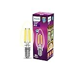 PHILIPS 4-watt Filament Candle LED Bulb | Filament Candle Bulb Home & Decoration|Bulb Base: E14, Color: Warm White|Pack of 1