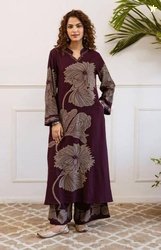MANOJAVA Women Cotton Blend Kurta Palazzo Set