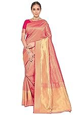 Glory Sarees Womenâs Banarasi Silk Saree With Blouse Piece (Kara146_Parent)